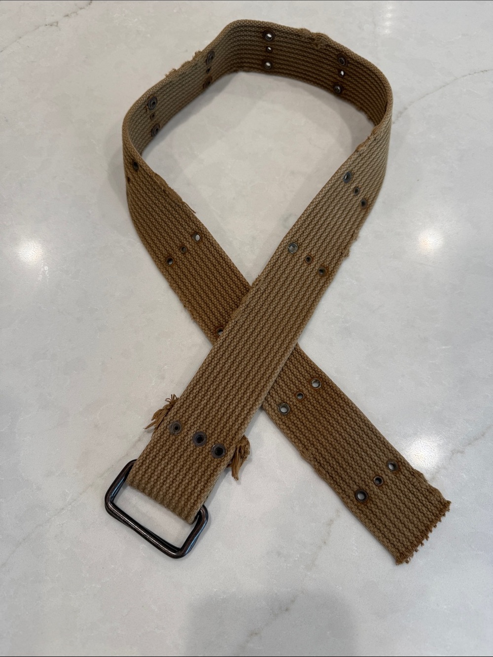 Abercrombie & Fitch Vintage Men's Canvas Webbing Belt - Brown